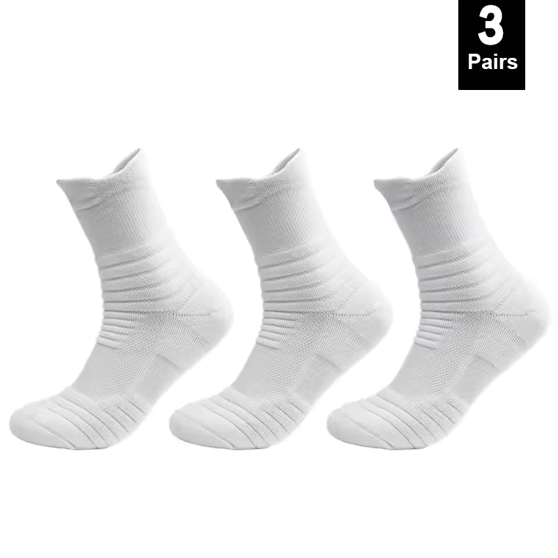 3 Pairs Cushioned Ankle Athletic Socks