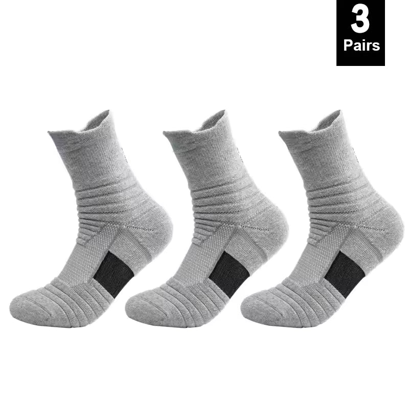 3 Pairs Cushioned Ankle Athletic Socks